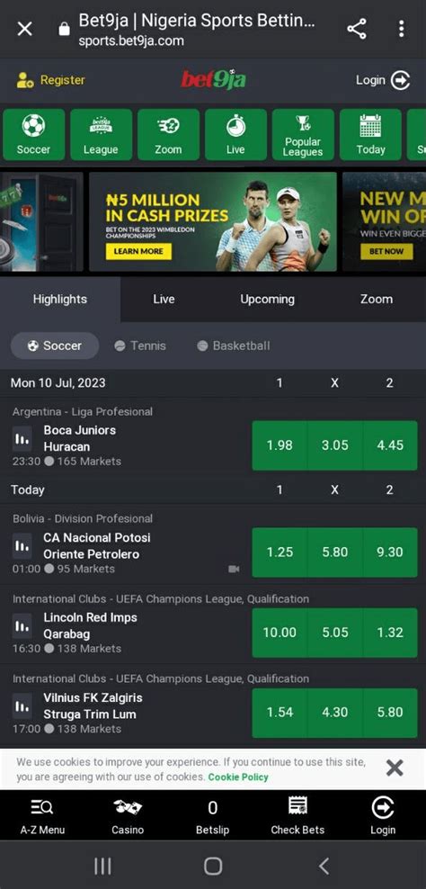 Bet9ja Mobile for Android .